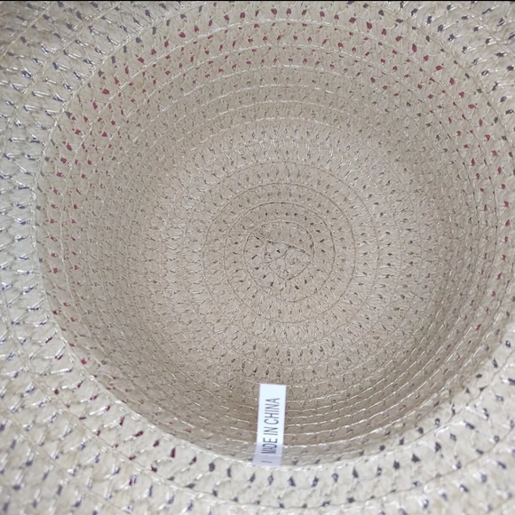 Women's Summer Straw Sun Hat 13.5" Travel Beach UV Protection Wide Brim Bow - Picture 8 of 9